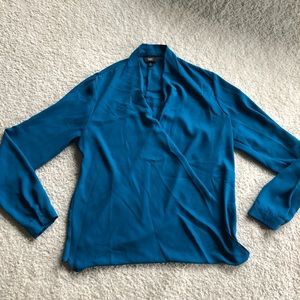 Teal mossimo faux wrap shirt